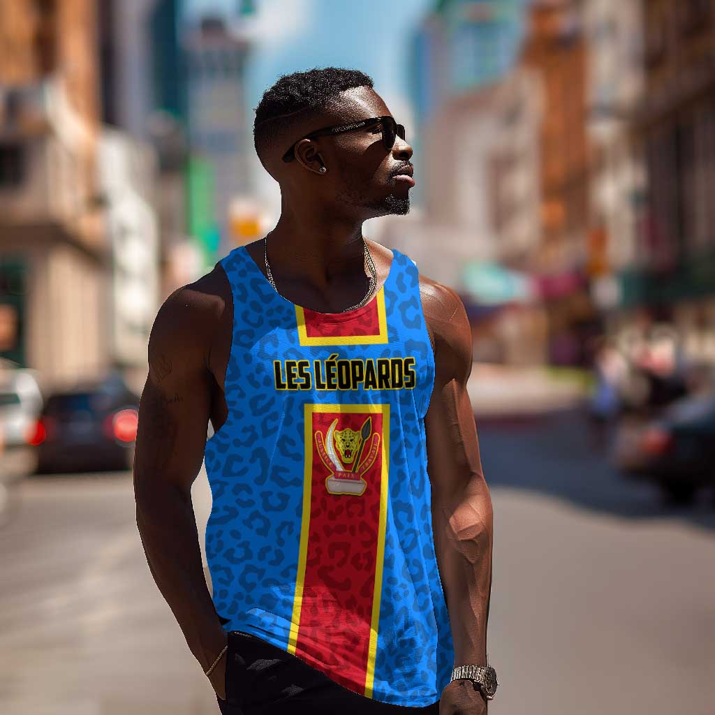 Support Les Leopards - DR Congo Football Men Tank Top LT01