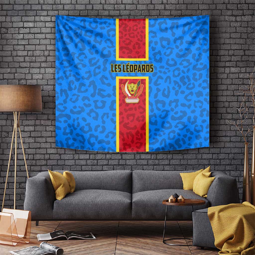 Support Les Leopards - DR Congo Football Tapestry LT01