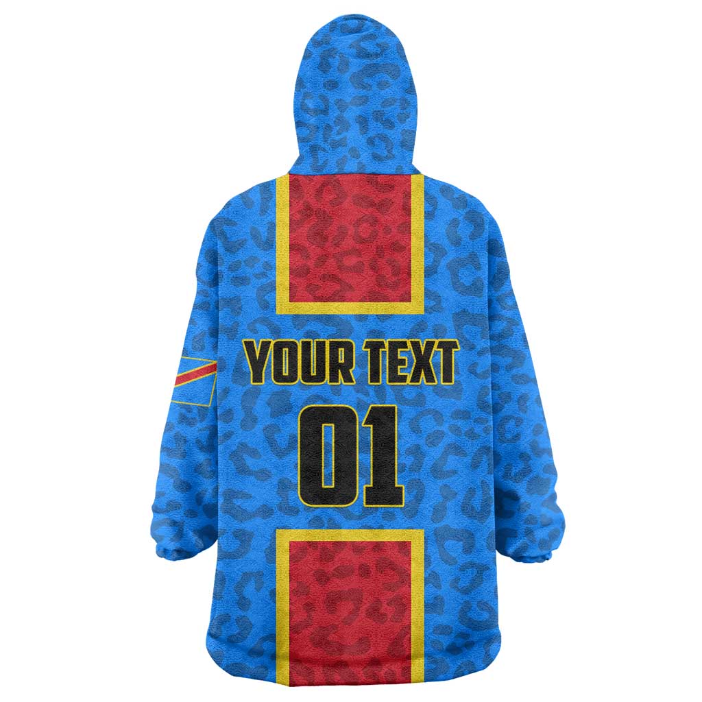 Support Les Leopards - DR Congo Football Wearable Blanket Hoodie LT01