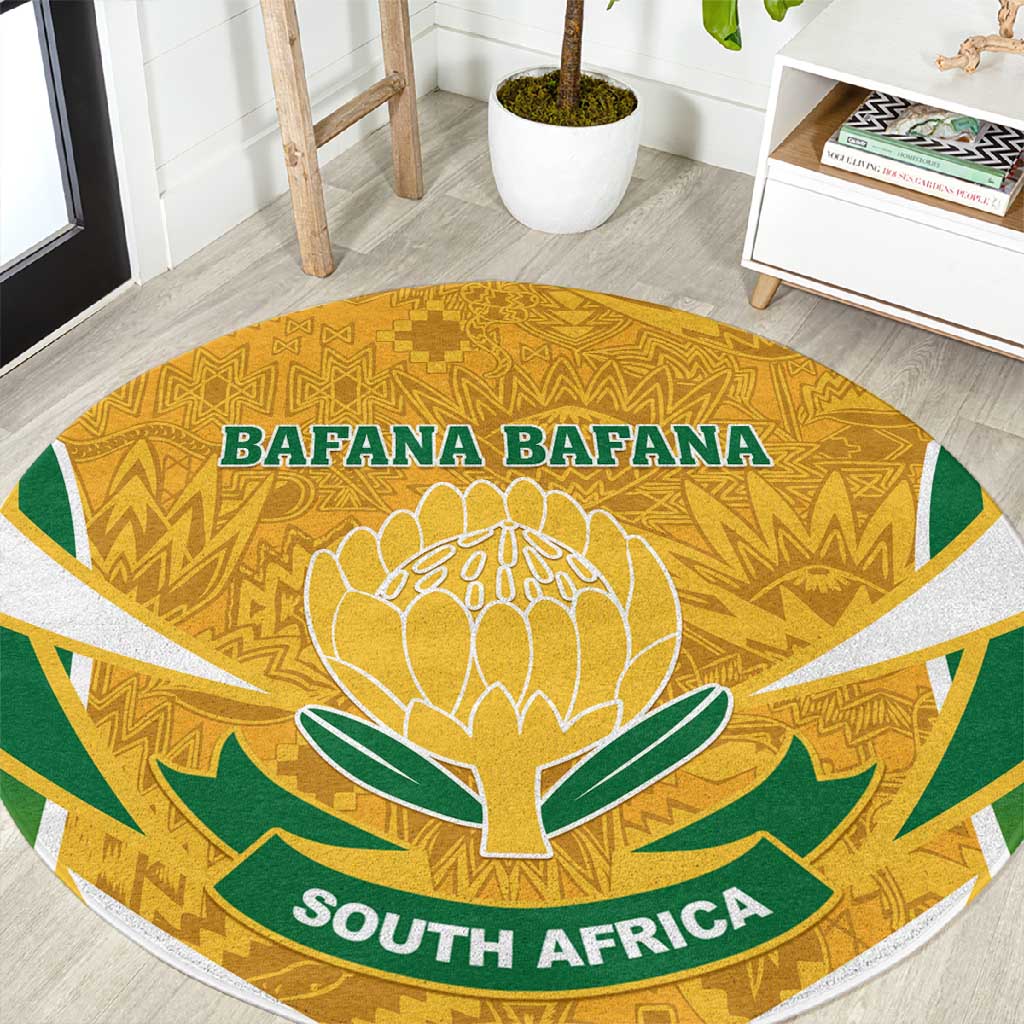 Support Bafana Bafana - South Africa Soccer Round Carpet LT01