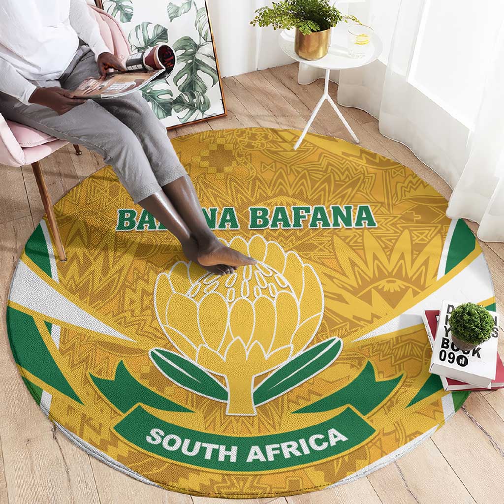 Support Bafana Bafana - South Africa Soccer Round Carpet LT01