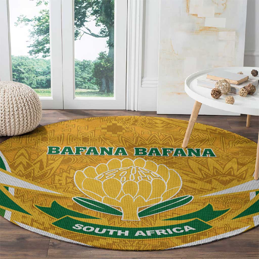 Support Bafana Bafana - South Africa Soccer Round Carpet LT01
