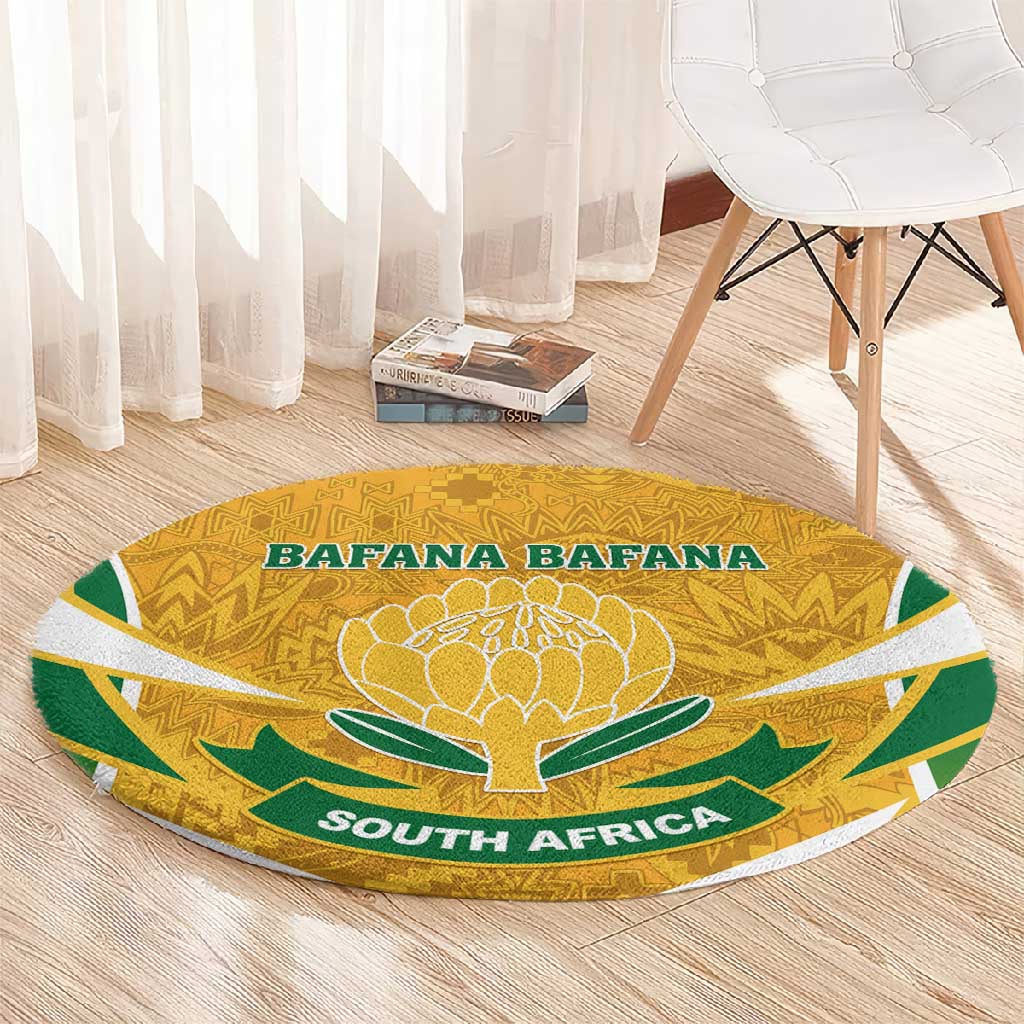 Support Bafana Bafana - South Africa Soccer Round Carpet LT01
