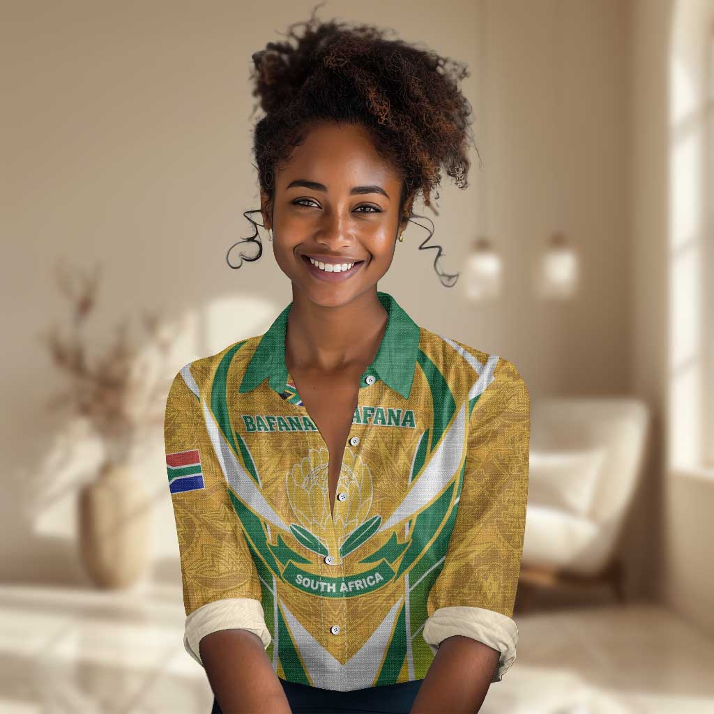 Support Bafana Bafana - South Africa Soccer Women Casual Shirt LT01