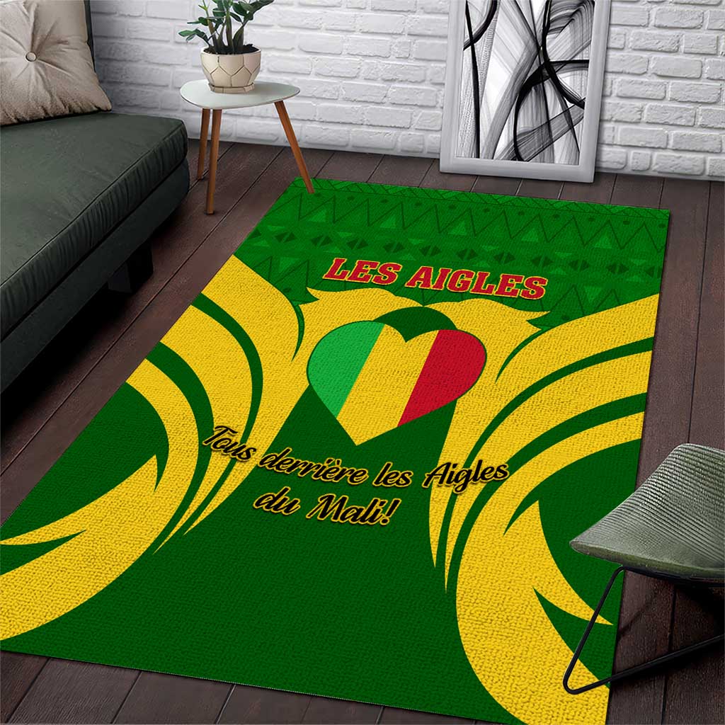 Support Les Aigles Du Mali - Mali Football Area Rug LT01