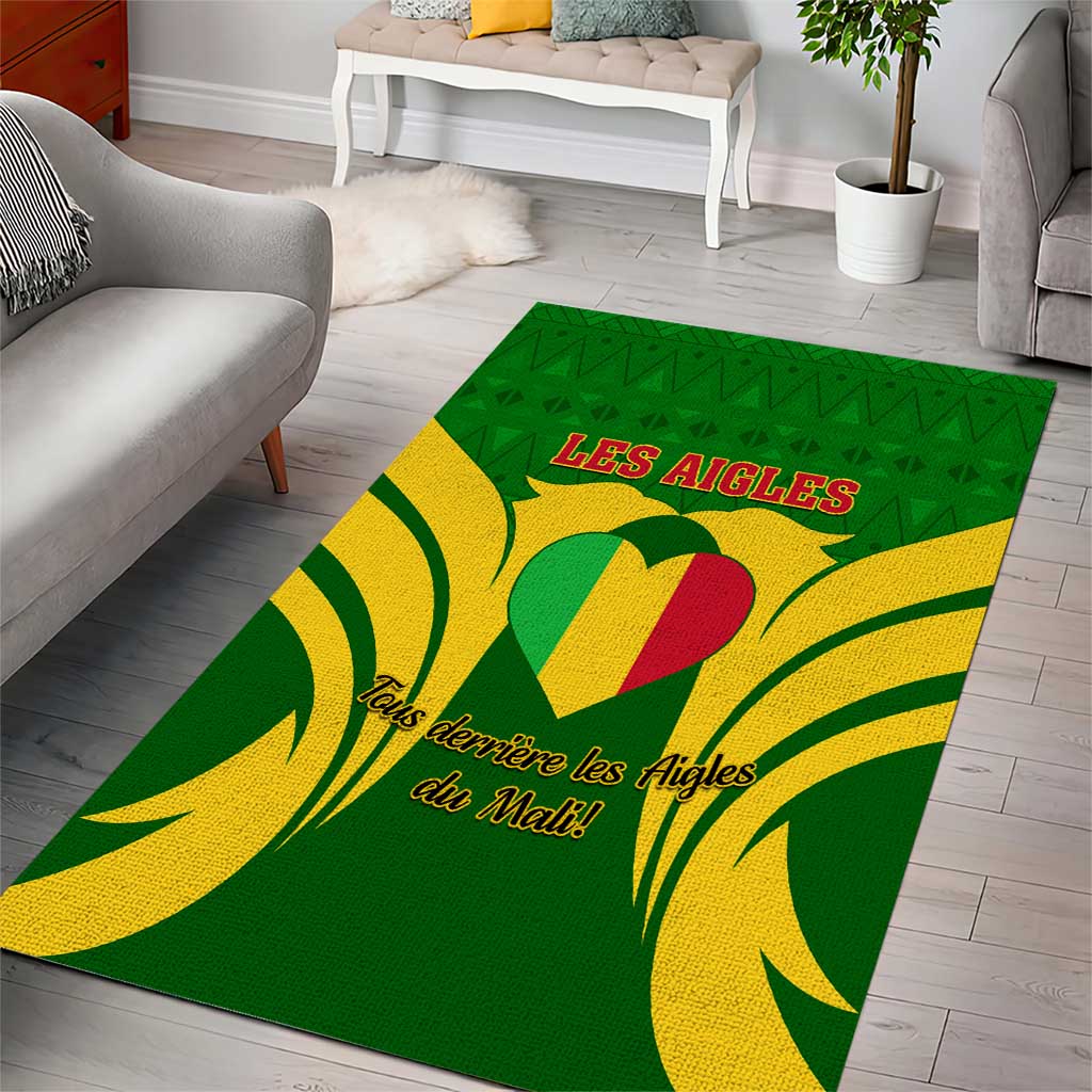 Support Les Aigles Du Mali - Mali Football Area Rug LT01