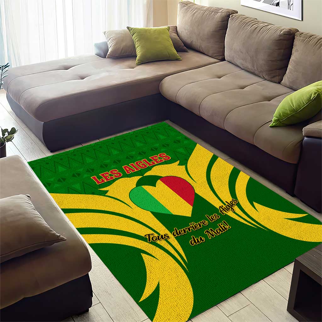Support Les Aigles Du Mali - Mali Football Area Rug LT01
