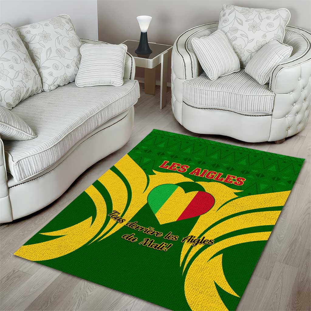 Support Les Aigles Du Mali - Mali Football Area Rug LT01