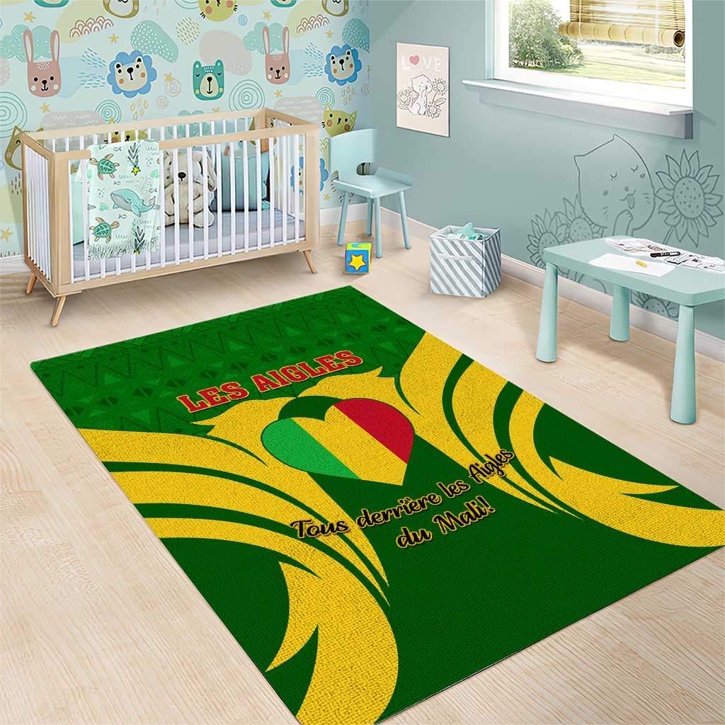 Support Les Aigles Du Mali - Mali Football Area Rug LT01