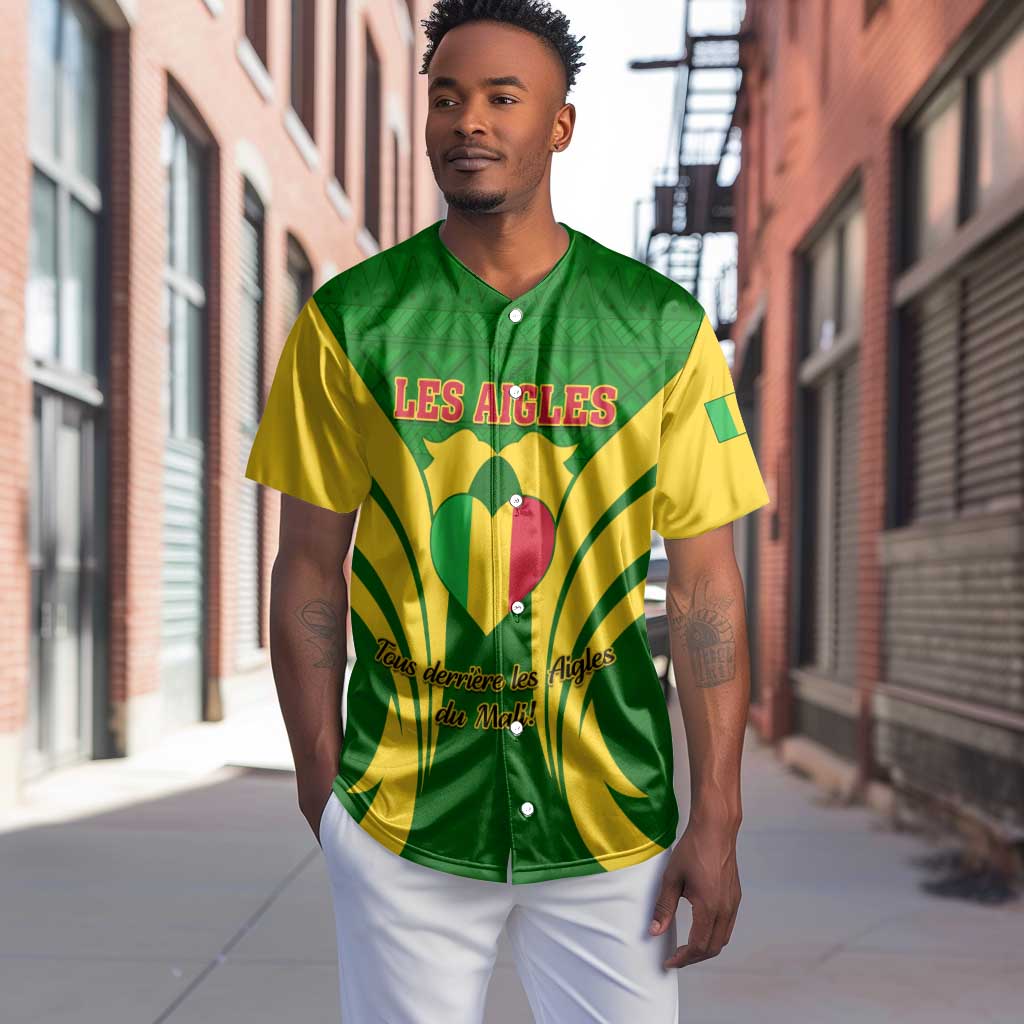 Support Les Aigles Du Mali - Mali Football Baseball Jersey LT01
