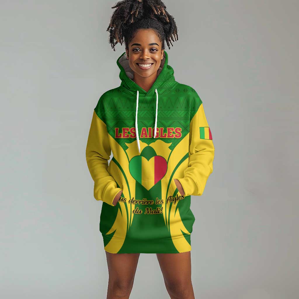 Support Les Aigles Du Mali - Mali Football Hoodie Dress LT01