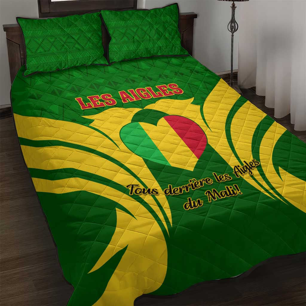 Support Les Aigles Du Mali - Mali Football Quilt Bed Set LT01