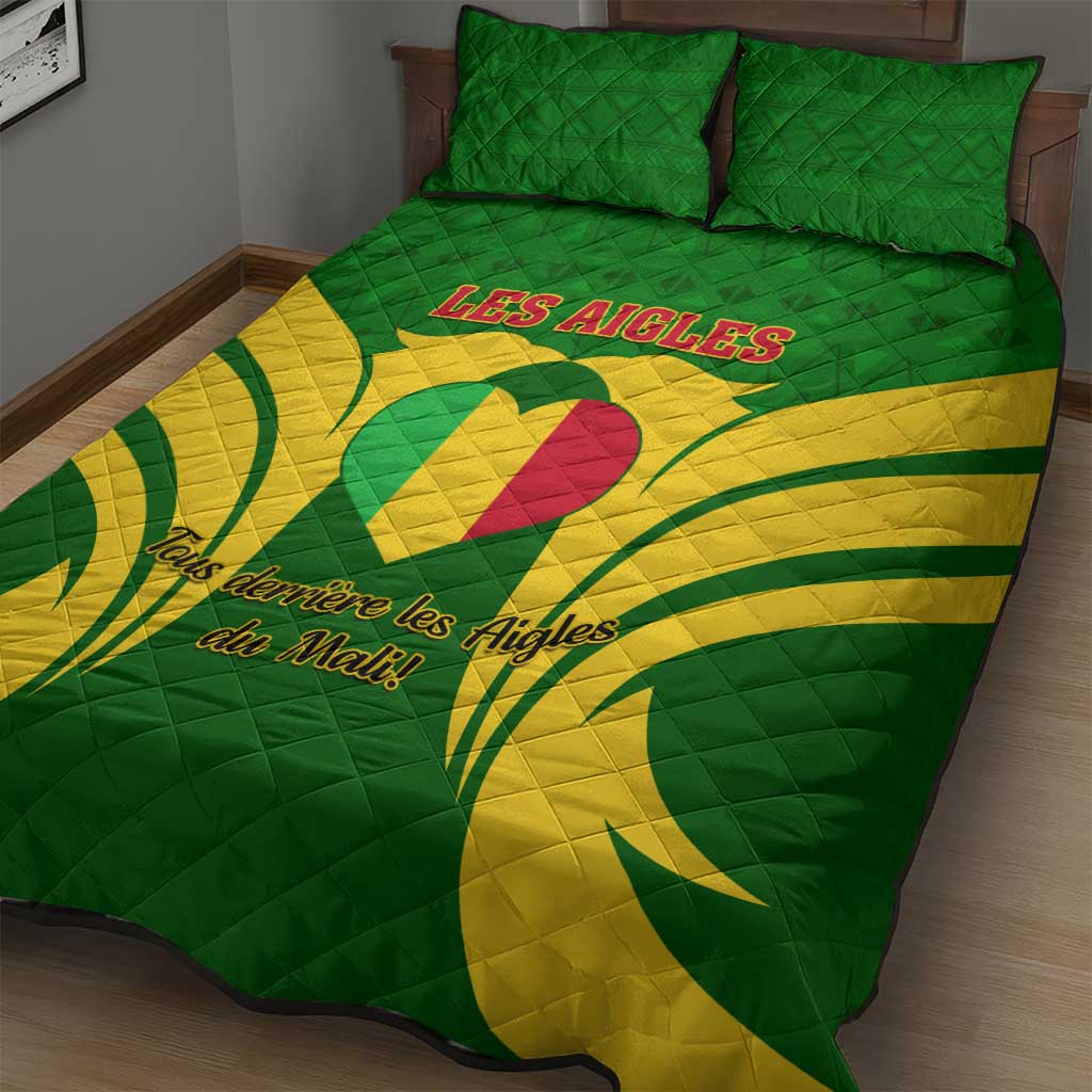 Support Les Aigles Du Mali - Mali Football Quilt Bed Set LT01