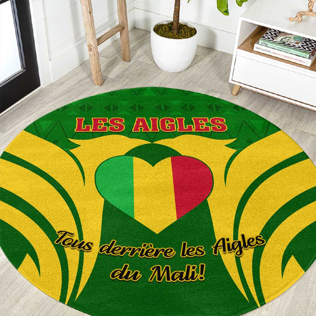 Support Les Aigles Du Mali - Mali Football Round Carpet LT01