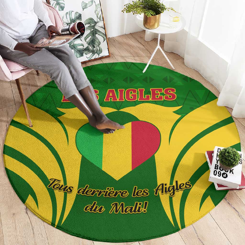 Support Les Aigles Du Mali - Mali Football Round Carpet LT01