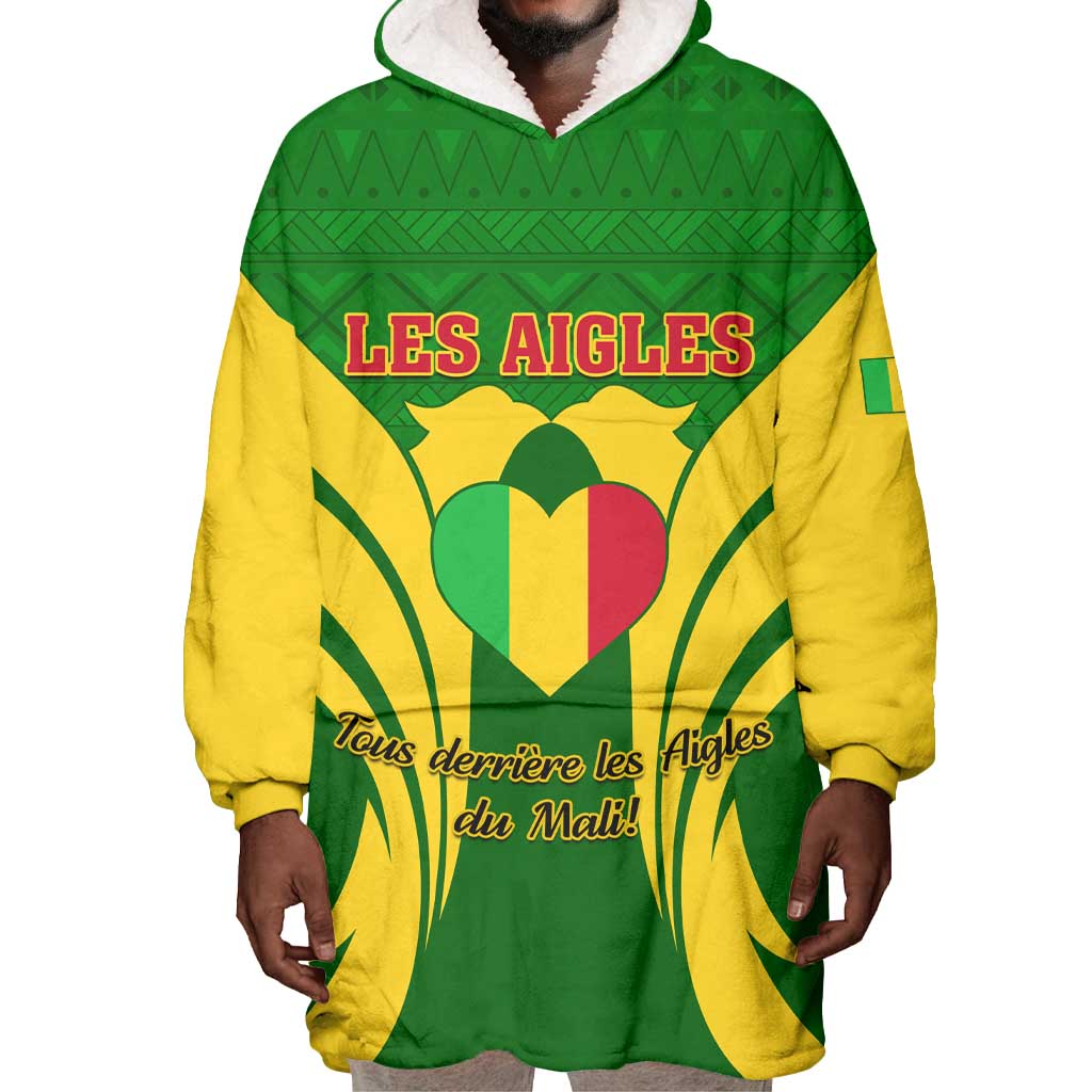 Support Les Aigles Du Mali - Mali Football Wearable Blanket Hoodie LT01