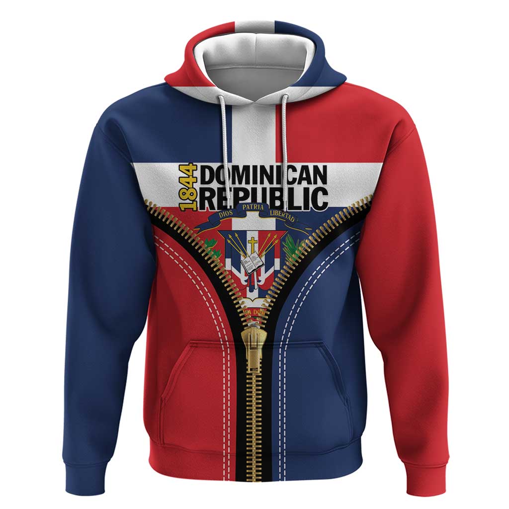 Personalized Dominican Republic 1844 Hoodie Coat Of Arms Zipper Stylized LT01