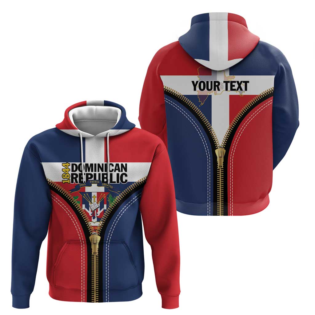 Personalized Dominican Republic 1844 Hoodie Coat Of Arms Zipper Stylized LT01