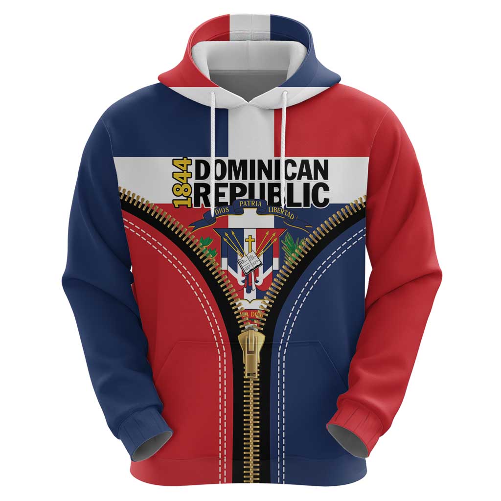 Personalized Dominican Republic 1844 Hoodie Coat Of Arms Zipper Stylized LT01