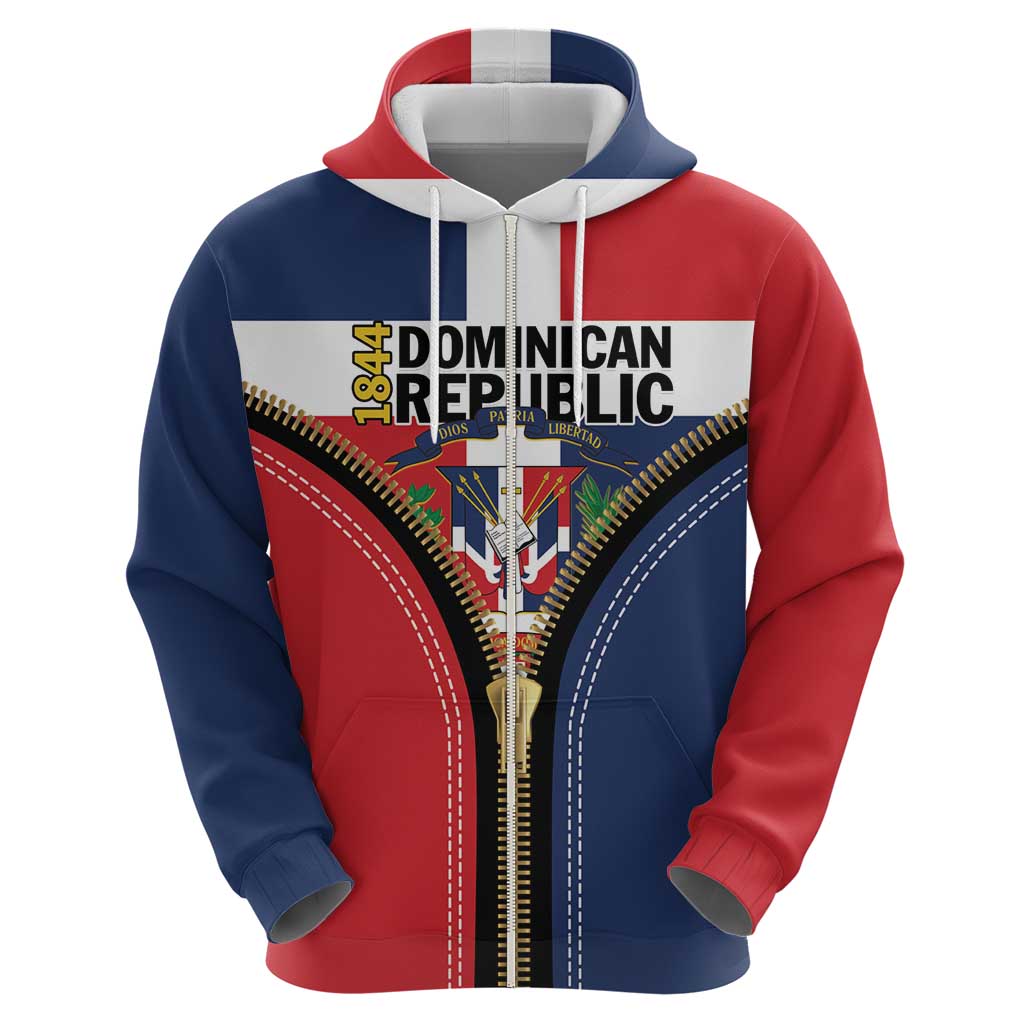 Personalized Dominican Republic 1844 Hoodie Coat Of Arms Zipper Stylized LT01