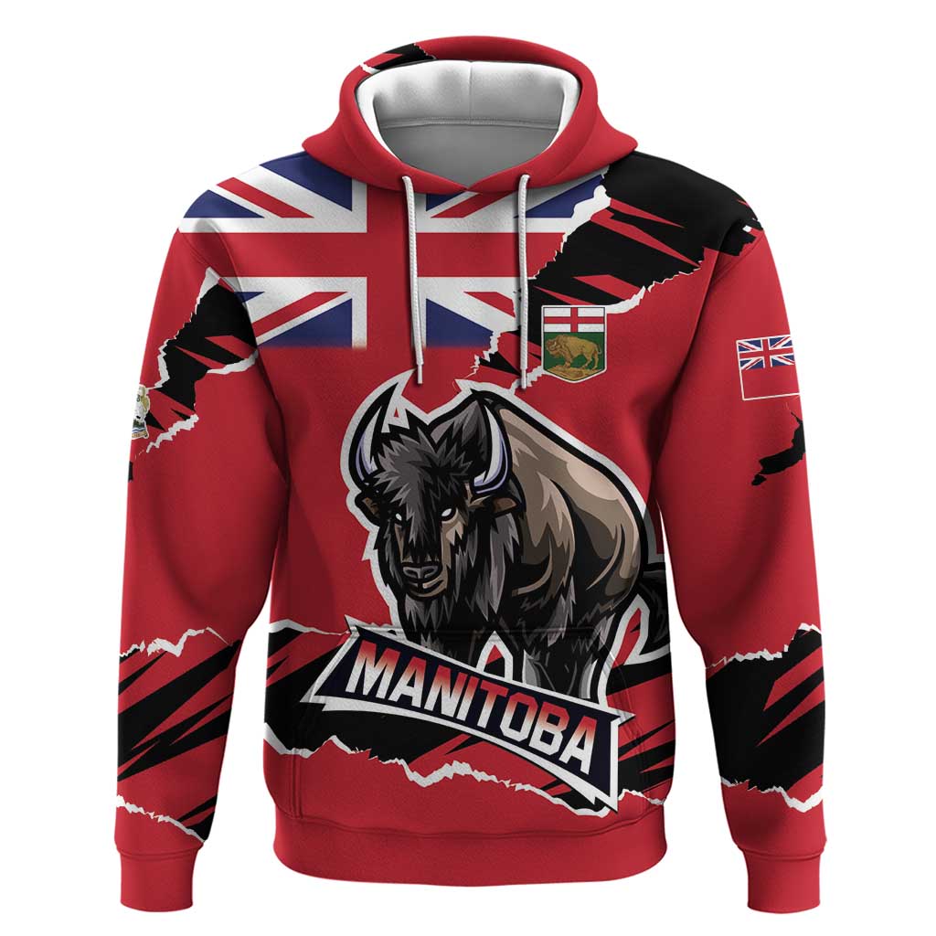 Personalized Canada Manitoba Province Bison Hoodie Gloriosus et Liber LT01