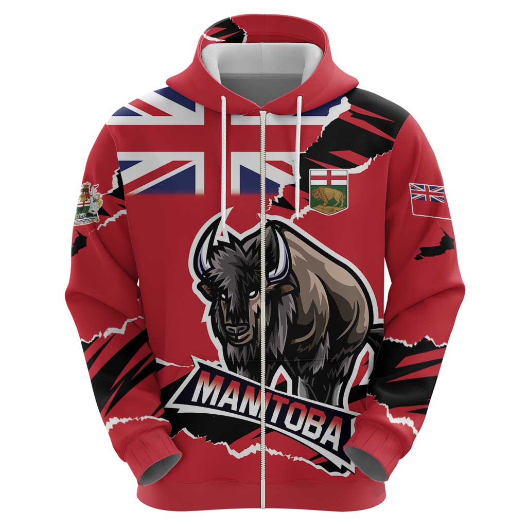 Personalized Canada Manitoba Province Bison Hoodie Gloriosus et Liber LT01
