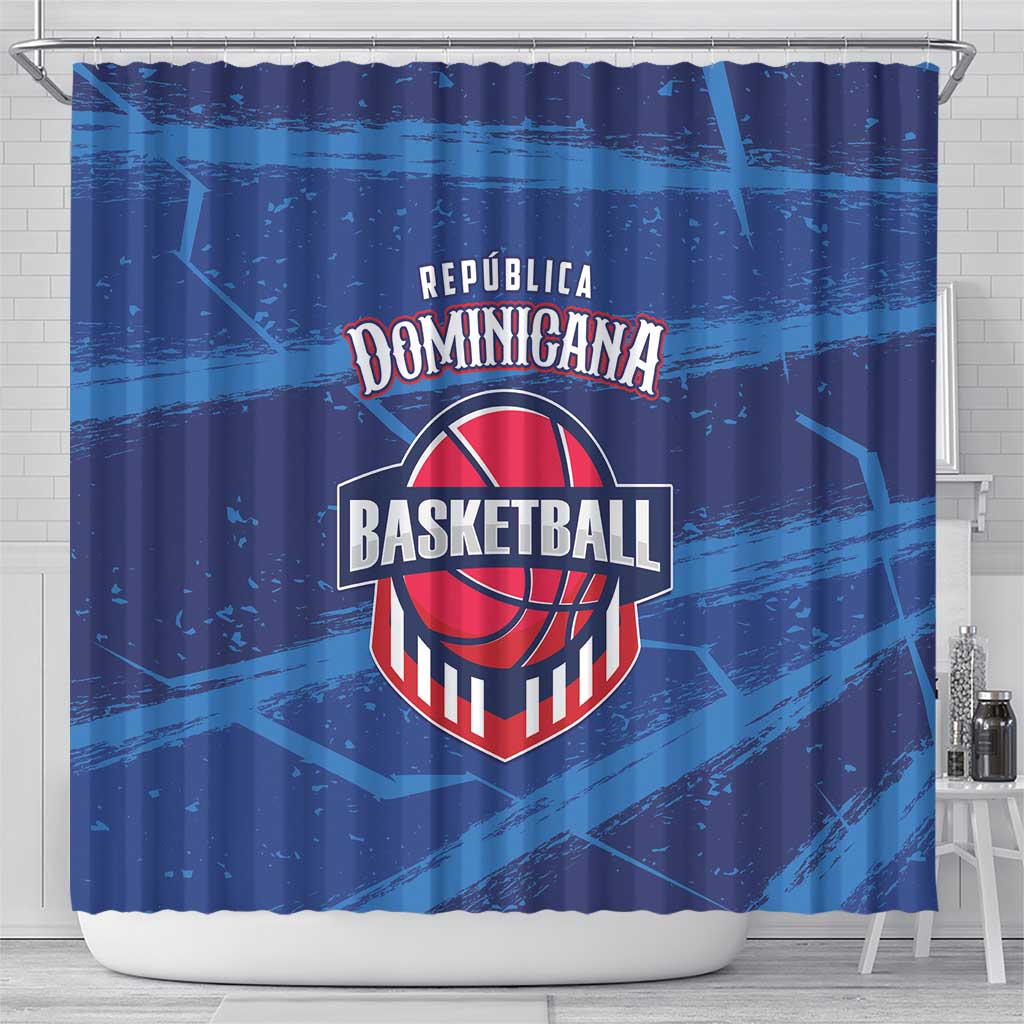 Dominican Republic Basketball Shower Curtain Enjoy The Game LT01