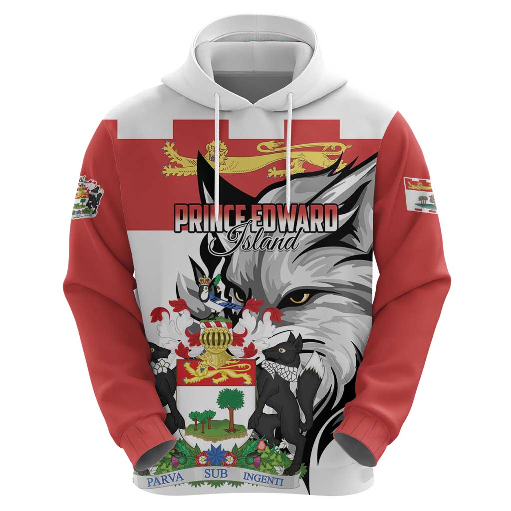 Personalized Canada Prince Edward Island Province Hoodie Silver Fox Parva sub ingenti LT01