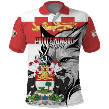 Personalized Canada Prince Edward Island Province Polo Shirt Silver Fox Parva sub ingenti LT01