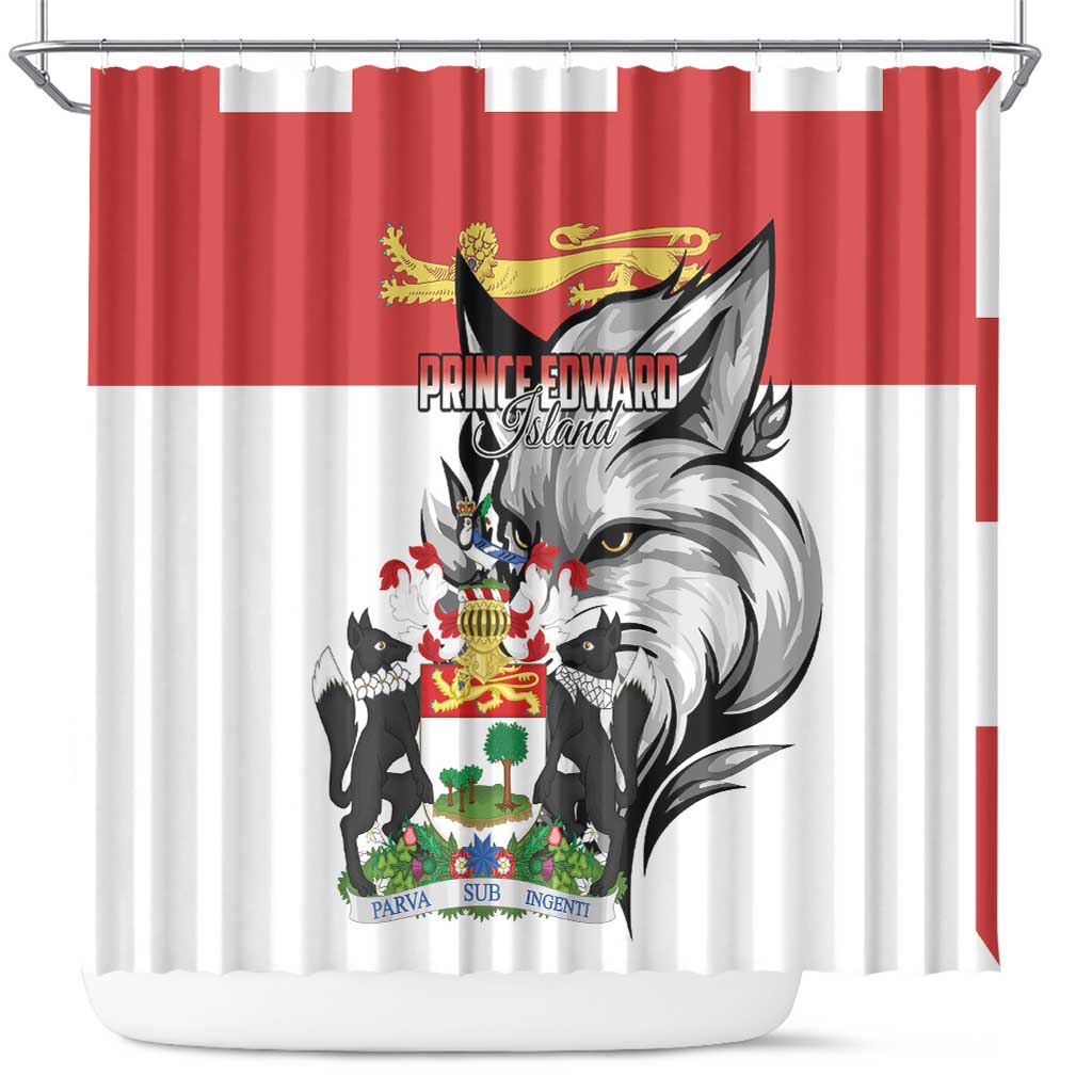 Canada Prince Edward Island Province Shower Curtain Silver Fox Parva sub ingenti LT01
