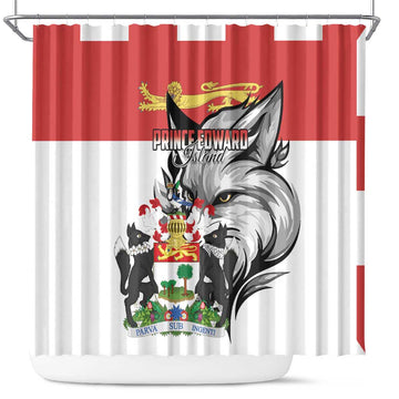 Canada Prince Edward Island Province Shower Curtain Silver Fox Parva sub ingenti LT01