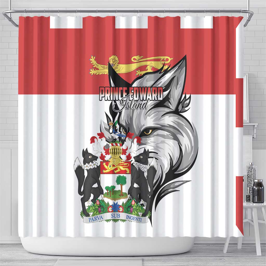 Canada Prince Edward Island Province Shower Curtain Silver Fox Parva sub ingenti LT01