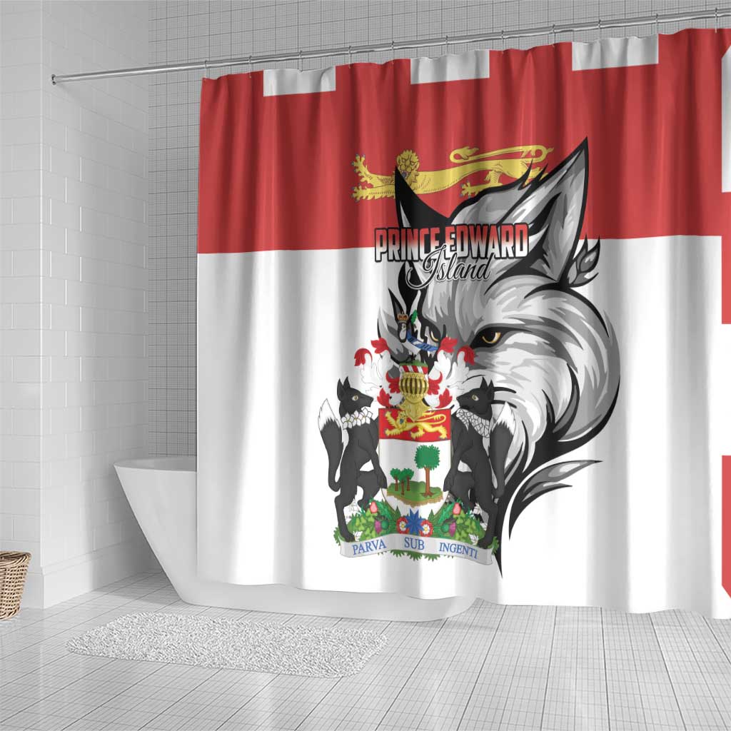 Canada Prince Edward Island Province Shower Curtain Silver Fox Parva sub ingenti LT01