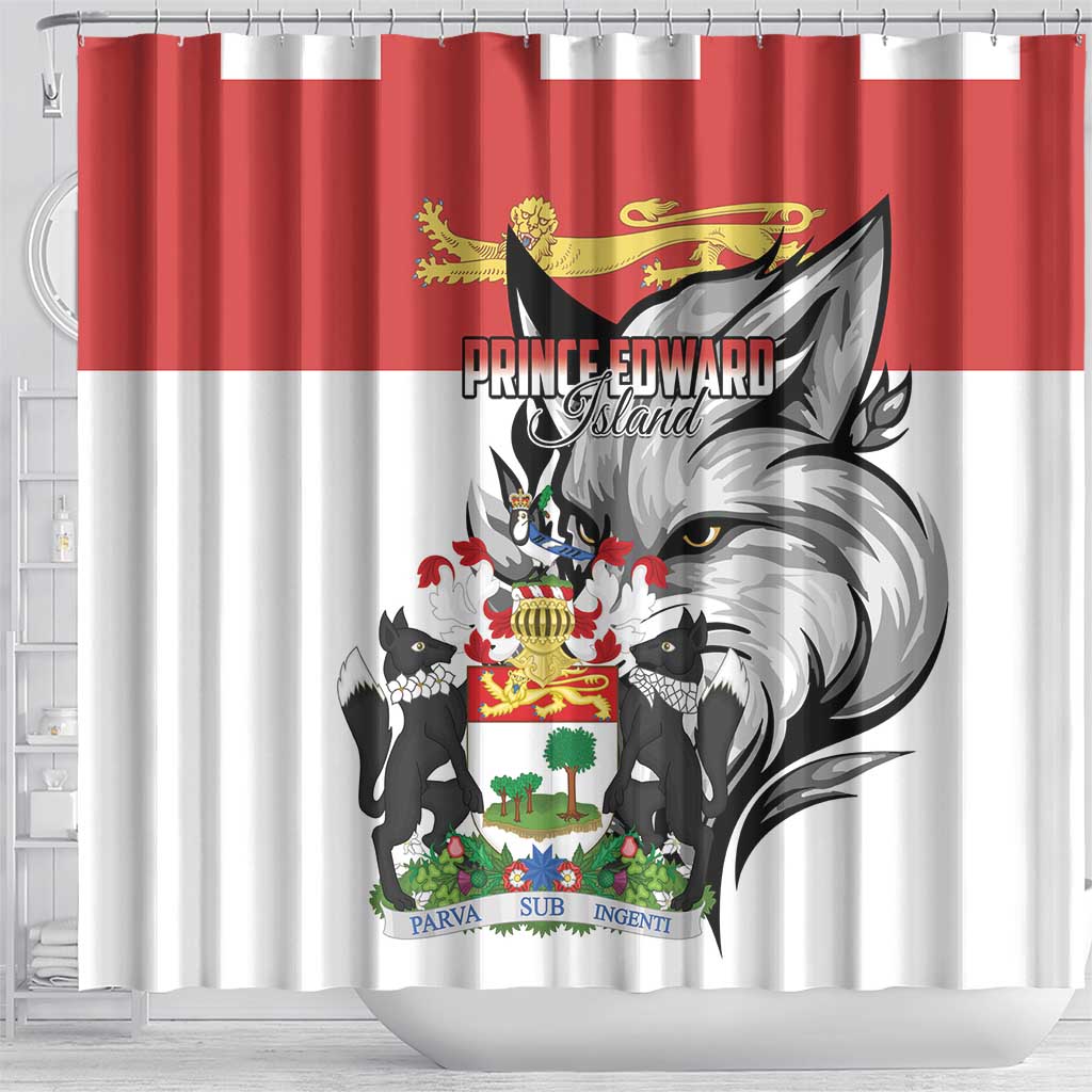 Canada Prince Edward Island Province Shower Curtain Silver Fox Parva sub ingenti LT01