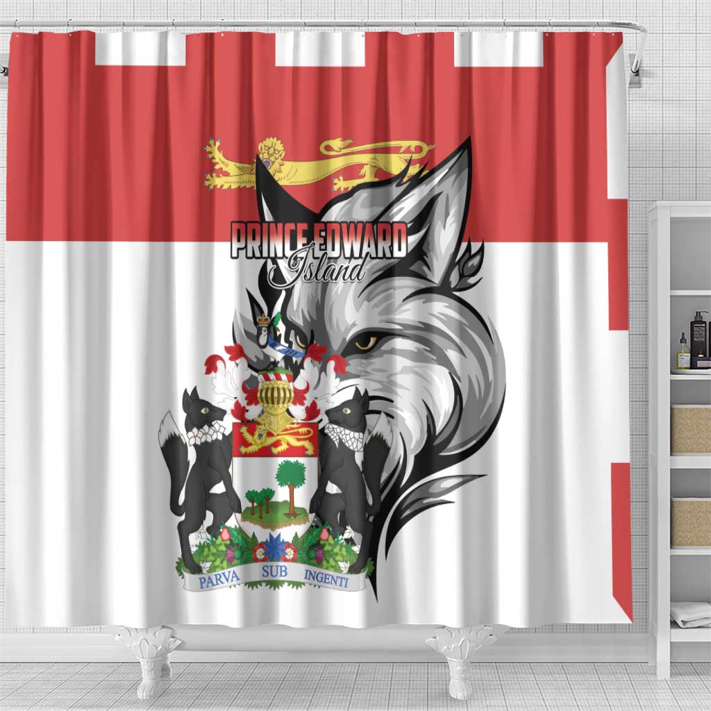 Canada Prince Edward Island Province Shower Curtain Silver Fox Parva sub ingenti LT01