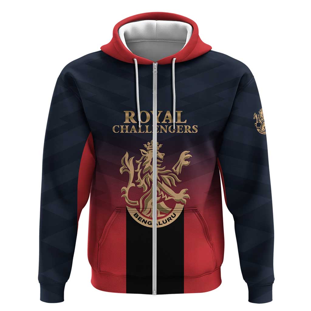 Custom Bengaluru 2025 Cricket Royal Challengers Hoodie Lions Play Bold LT01