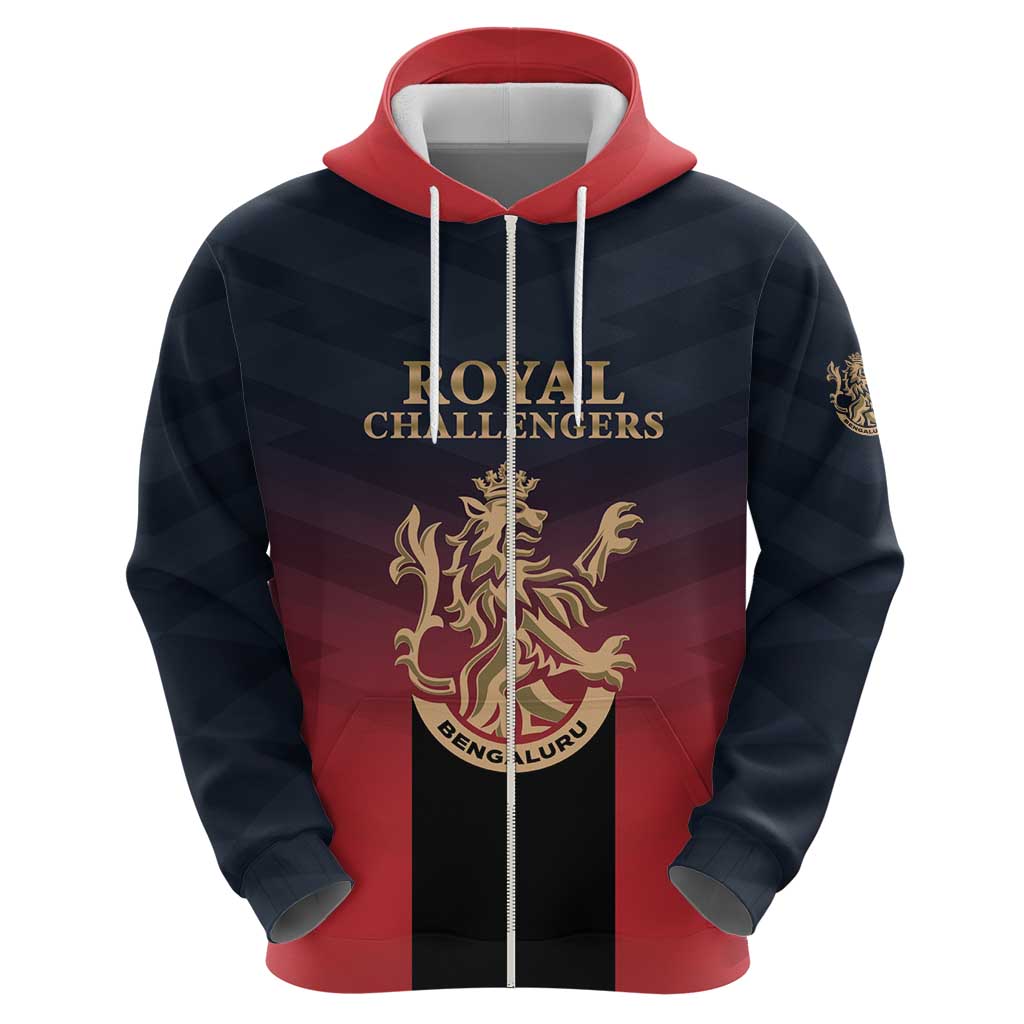 Custom Bengaluru 2025 Cricket Royal Challengers Hoodie Lions Play Bold LT01
