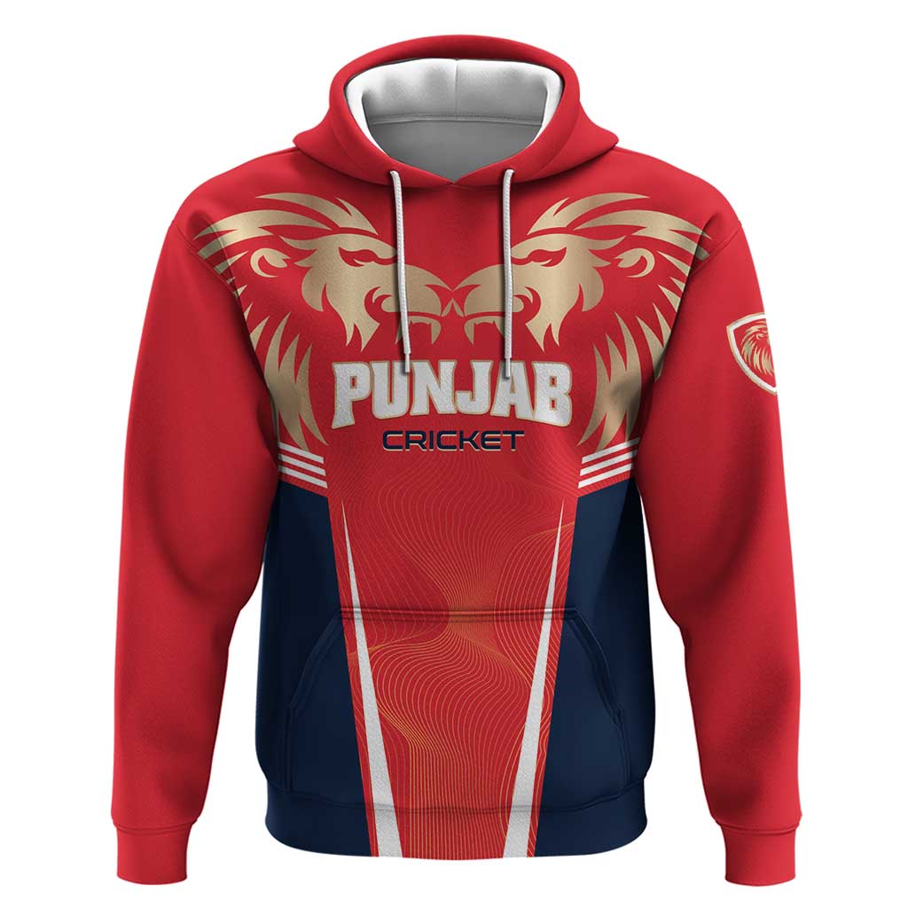Custom Punjab 2025 Cricket Lion Kings Hoodie Jazba Hai Punjabi LT01
