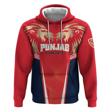 Custom Punjab 2025 Cricket Lion Kings Hoodie Jazba Hai Punjabi LT01