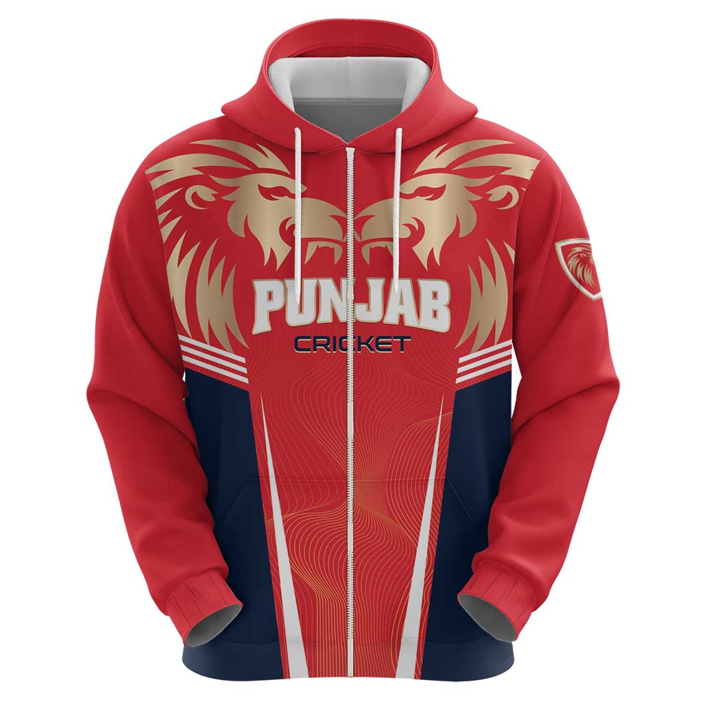 Custom Punjab 2025 Cricket Lion Kings Hoodie Jazba Hai Punjabi LT01