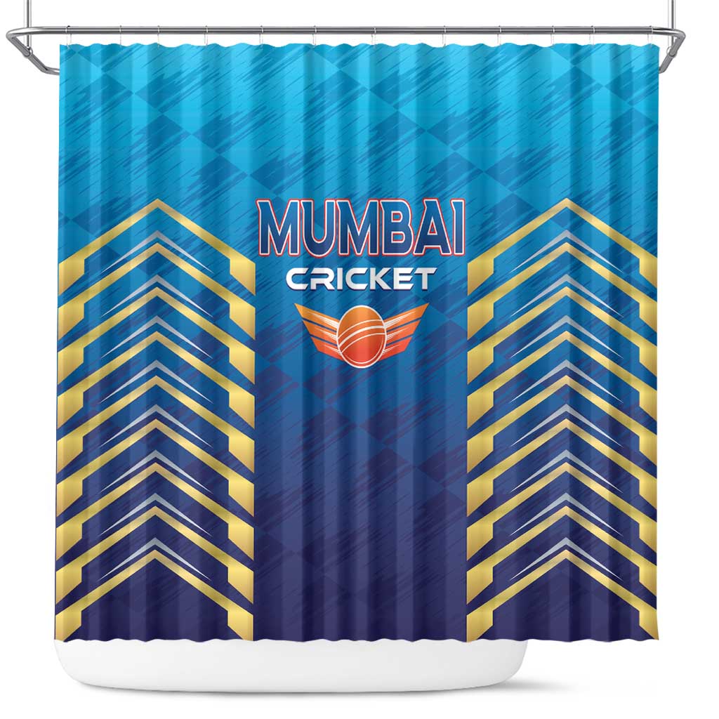 Mumbai 2025 Cricket Indians Shower Curtain Aali Re Play Like Mumbai LT01