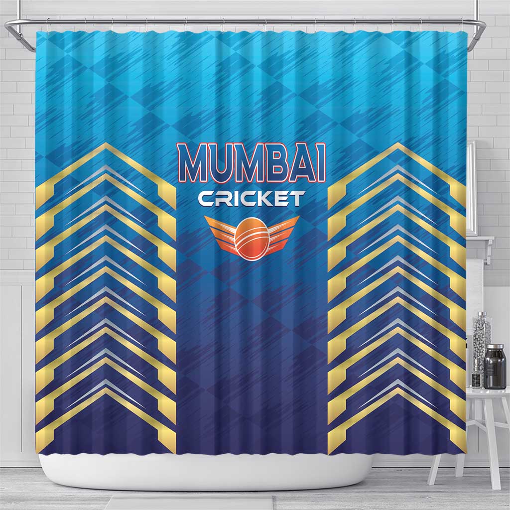 Mumbai 2025 Cricket Indians Shower Curtain Aali Re Play Like Mumbai LT01