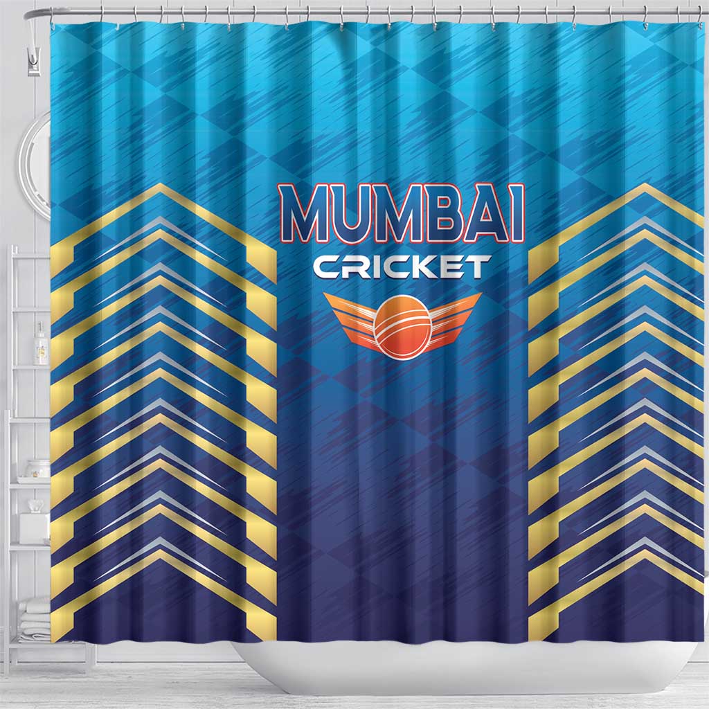 Mumbai 2025 Cricket Indians Shower Curtain Aali Re Play Like Mumbai LT01