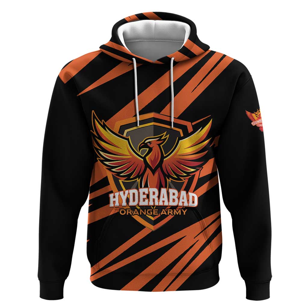 Custom Hyderabad 2025 Cricket Sunrisers Hoodie Orange Army Play With Fire LT01