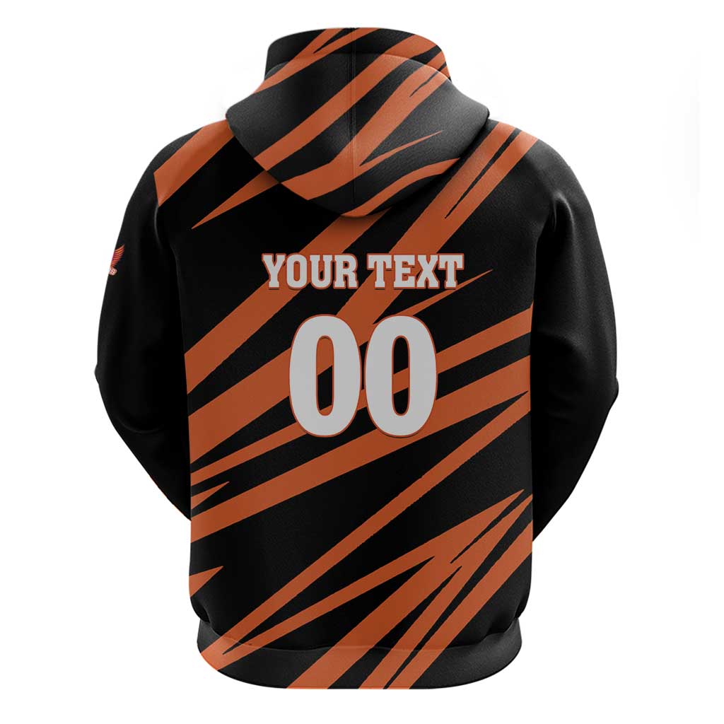 Custom Hyderabad 2025 Cricket Sunrisers Hoodie Orange Army Play With Fire LT01
