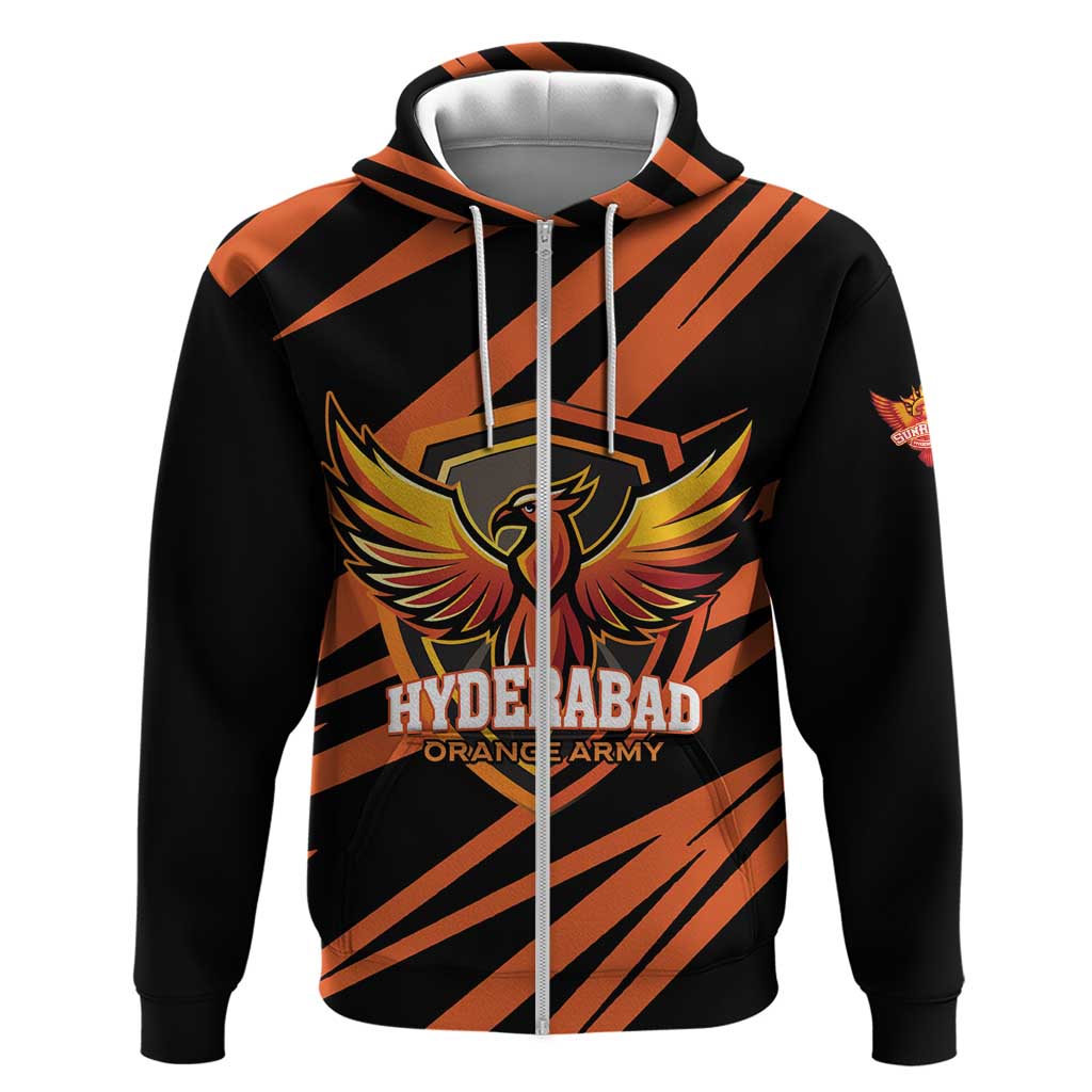 Custom Hyderabad 2025 Cricket Sunrisers Hoodie Orange Army Play With Fire LT01