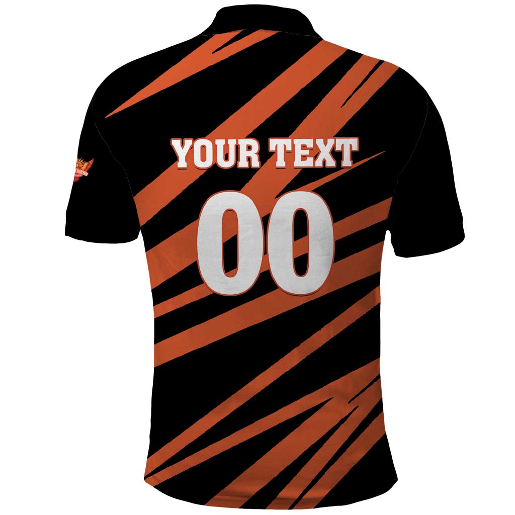 Custom Hyderabad 2025 Cricket Sunrisers Polo Shirt Orange Army Play With Fire LT01