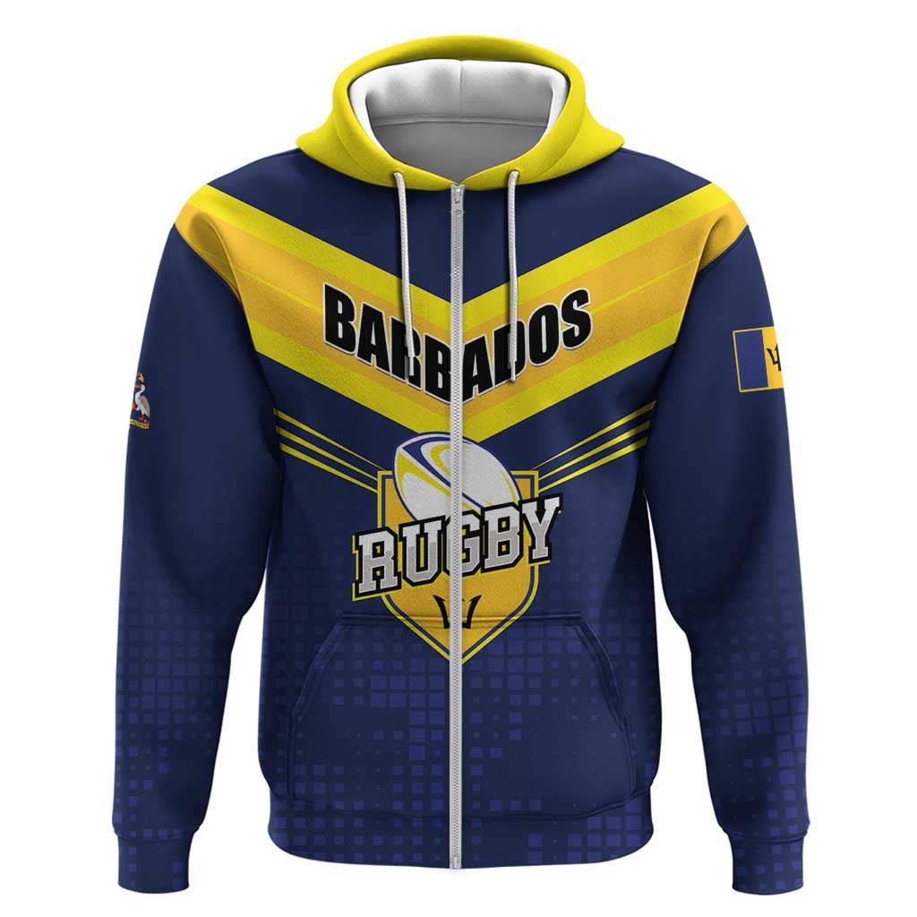 Custom Barbados Rugby Hoodie Team Barbados Trident Go Champions LT01
