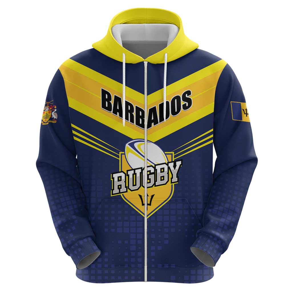 Custom Barbados Rugby Hoodie Team Barbados Trident Go Champions LT01