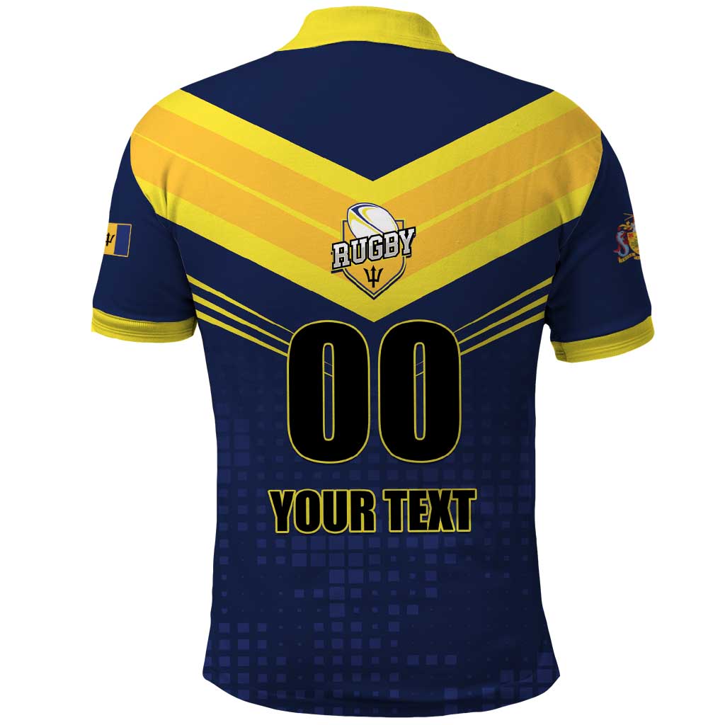 Custom Barbados Rugby Polo Shirt Team Barbados Trident Go Champions LT01